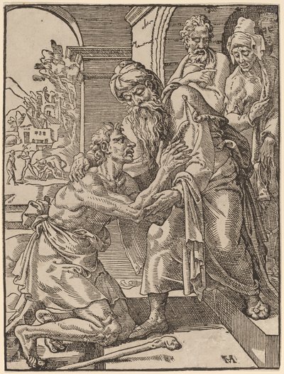 De Terugkeer van de Verloren Zoon door Dirck Volckertz Coornhert after Maerten van Heemskerck
