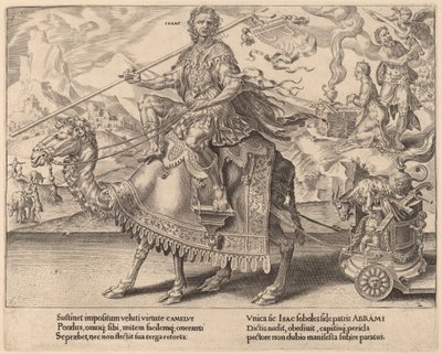 De triomf van Isaac door Dirck Volckertz Coornhert after Maerten van Heemskerck
