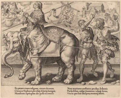 De Triomf van Sint Stefanus door Dirck Volckertz Coornhert after Maerten van Heemskerck