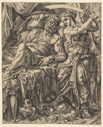 Judith onthoofdt Holofernes, uit Het verhaal van Judith en Holofernes door Dirck Volkertsen Coornhert