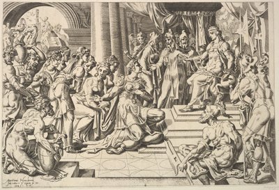 Salomo en de Koningin van Sheba, 1549 door Dirck Volkertsen Coornhert