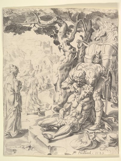De gelijkenis van de barmhartige Samaritaan door Dirck Volkertsen Coornhert