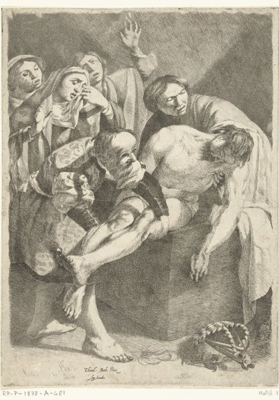 De graflegging van Christus door Dirck van Baburen (attributed to)