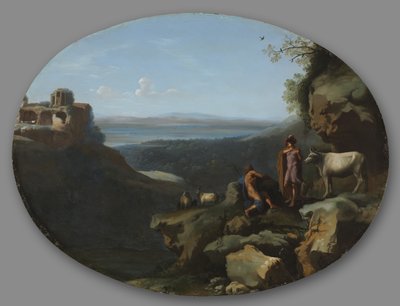 Mercurius en Argus in een Landschap door Dirck van der Lisse