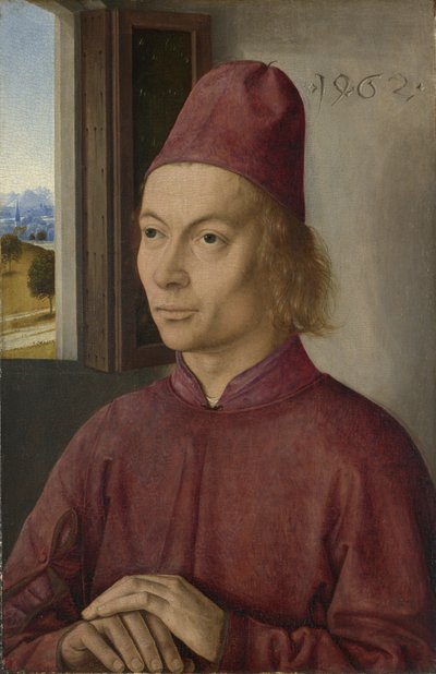 Portret van een man Jan van Winckele, 1462 door Dirk Bouts
