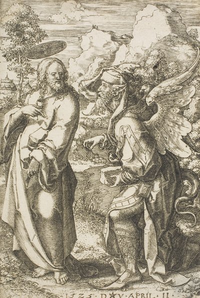 Christus Verleid door de Duivel door Dirk Jacobsz Vellert