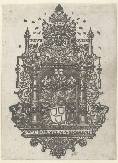 Wapen van het Antwerpse Gilde van Sint Lucas, 1526 door Dirk Jacobsz Vellert