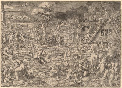 De zondvloed door Dirk Jacobsz Vellert