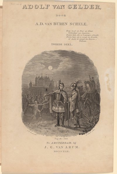 Titelpagina voor A.D. van Buren Schele