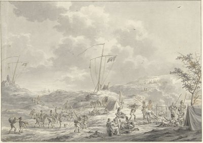 Kamp van het Russisch leger te Callantsoog in 1799 door Dirk Langendijk