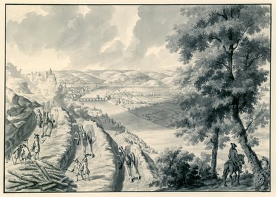 Gezicht op Namen en de rivier Maas, gezien vanuit het zuidwesten door Dirk Maas (possibly)