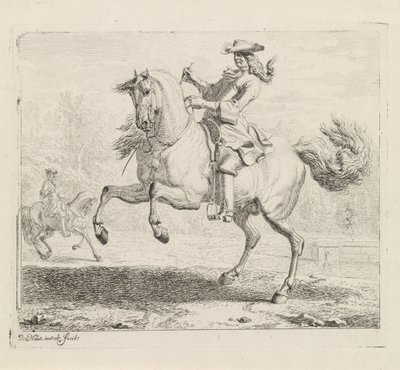 Steigerend paard met ruiter door Dirk Maas