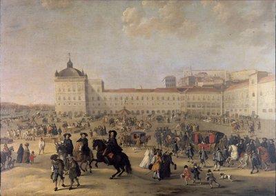 Paleisplein Terreiro do Paço van Lissabon, 1650 door Dirk Stoop