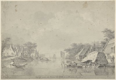 Gezicht op de rivier de Lek in Utrecht door Dirk Verrijk