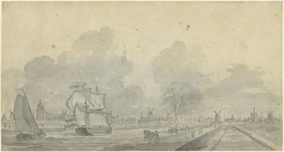 Gezicht op Zierikzee door Dirk de Jong