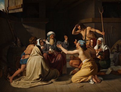Noach en zijn familie in de ark, 1835 door Ditlev Blunck