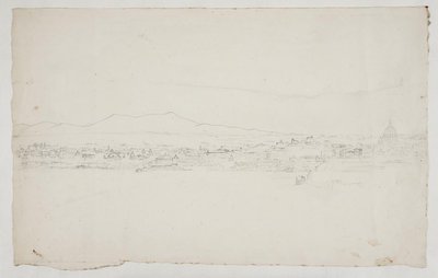 Uitzicht op Rome met de kathedraal rechts door Ditlev Blunck