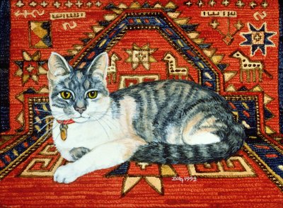 Eerste Tapijt-Katten-Patch, 1992 door Ditz