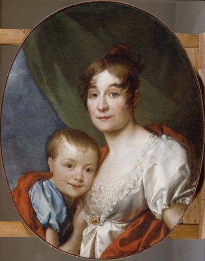 Portret van gravin Ekaterina Alexandrovna Shakhovskaya 1777-1846 met dochter, 1807 door Dmitri Grigorievich Levitsky