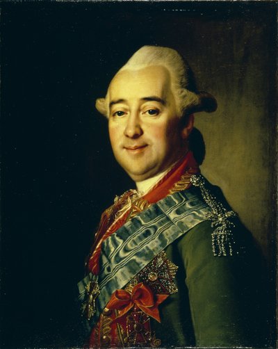 Portret van Generaal Mikhail Krechetnikov, 1770s door Dmitri Grigorievich Levitsky