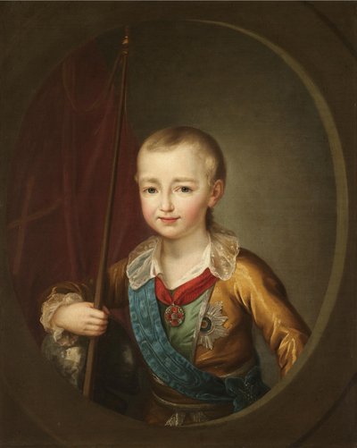 Portret van Groothertog Alexander Pavlovich Alexander I als kind door Dmitri Grigorievich Levitsky
