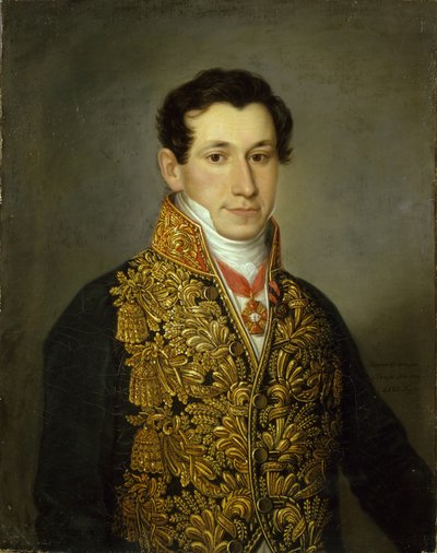 Portret van Grigory Mitusov 1795-1871, 1826 door Dmitri Grigorievich Levitsky