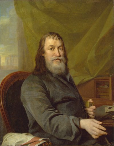 Portret van Ivan Kharitonovich Bilibin de Grote door Dmitri Grigorievich Levitsky