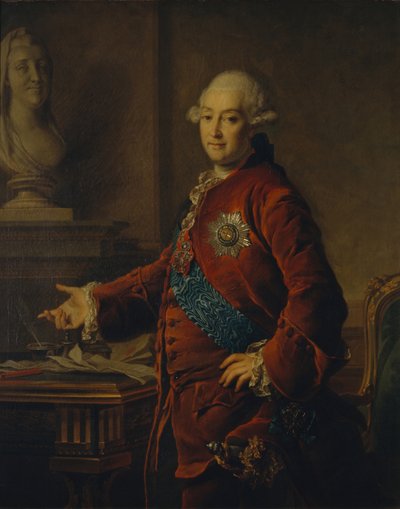 Portret van vicekanselier Prins Alexander Mikhaylovich Golitsyn 1723-1807, 1772 door Dmitri Grigorievich Levitsky