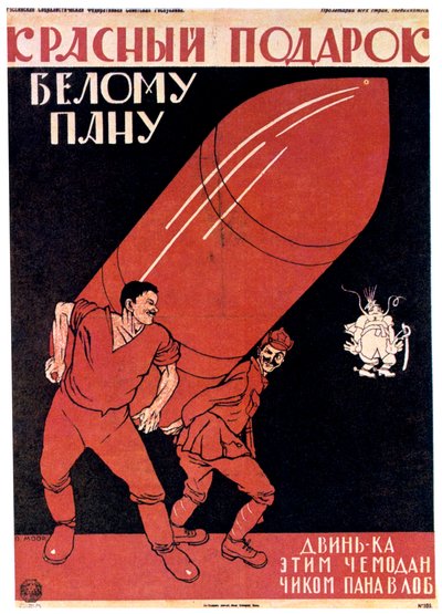 Een rood geschenk aan een witte meester, 1920 door Dmitriy Stakhievich Moor