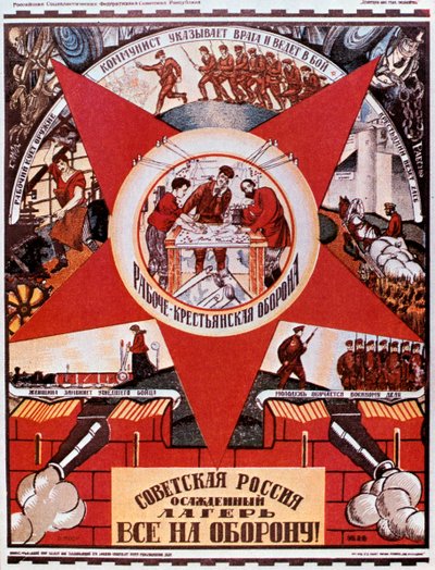 Rusland is een kamp in staat van beleg, 1919 door Dmitriy Stakhievich Moor