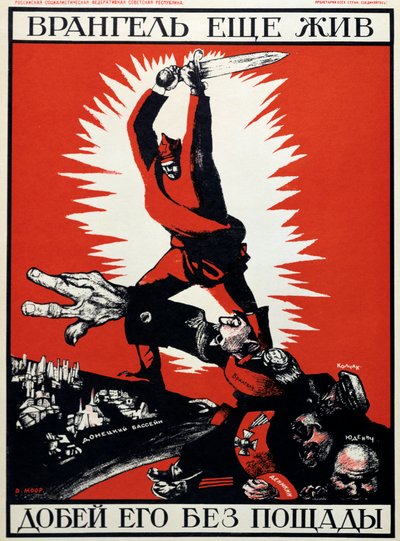 Sovjet politiek poster, 1920 door Dmitriy Stakhievich Moor