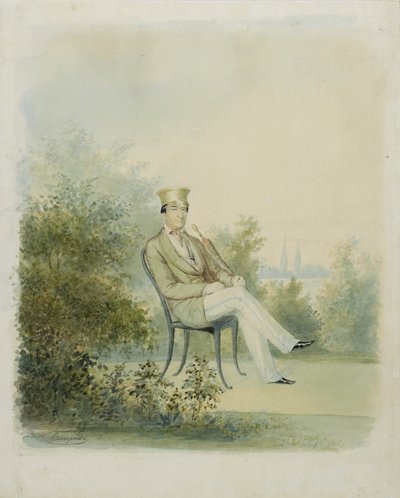 Portret van Grigory Stepanovich Tarnovsky, Eind 1840s door Dmitry Ivanovich Bezperchy