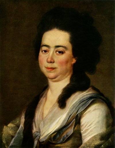 Portret van Anna Sergeyevna Bakunina, ca. 1770s, 1965 door Dmitri Grigorievich Levitsky