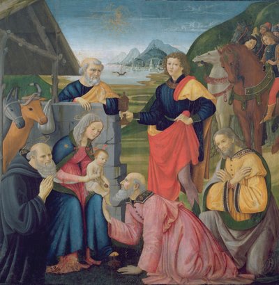 De Aanbidding der Wijzen door Domenico Ghirlandaio