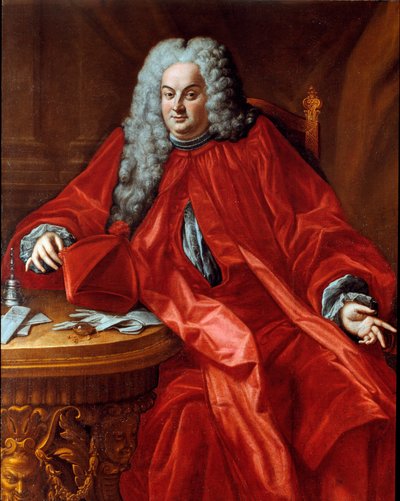 Portret van Domenico Canevari (1683-1745) doge van de Republiek Genua tussen 1742 en 1744 door Domenico (attr.to) Bocciardo