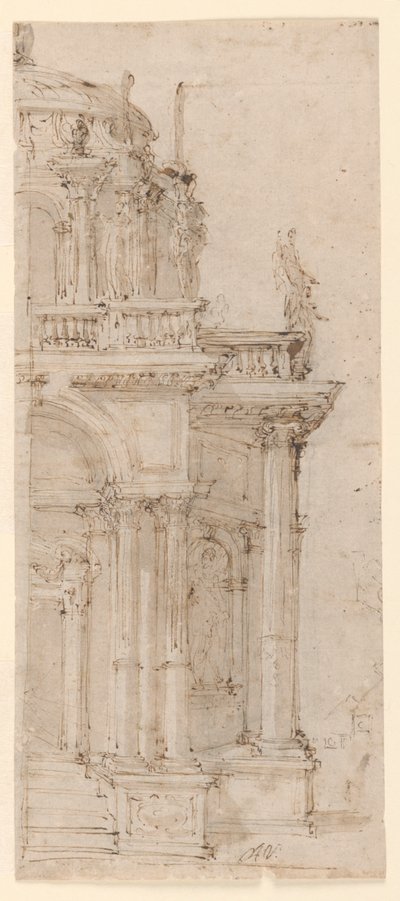 Ontwerp voor een Catafalque door Domenico Antonio Vaccaro