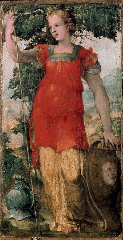 Vrouwelijk personage, misschien Minerva door Domenico Beccafumi