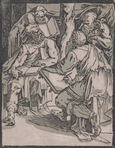 Vier kerkvaders door Domenico Beccafumi