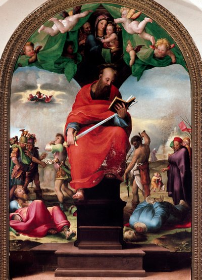 Voorstelling van Sint Paulus op de troon door Domenico Beccafumi