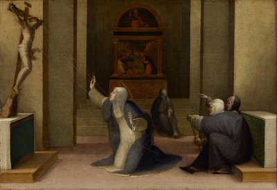 Sint Catharina van Siena Ontvangt de Stigmata door Domenico Beccafumi