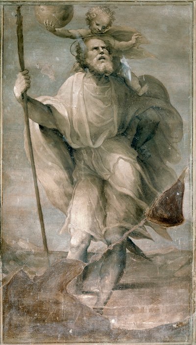 Sint Christoffel door Domenico Beccafumi