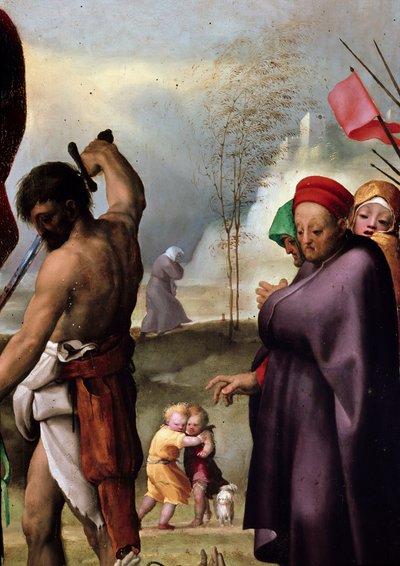 Sint Paulus op de troon (detail) door Domenico Beccafumi
