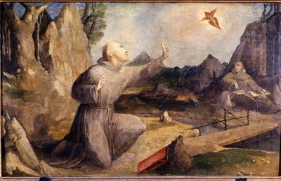 Sint Franciscus ontvangt de stigmata door Domenico Beccafumi