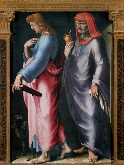 Drieluik van de Drie-eenheid (detail rechterpaneel) door Domenico Beccafumi