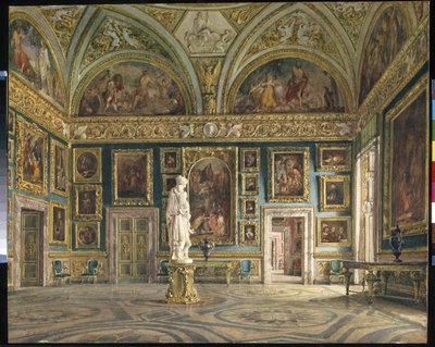 De hal van de Ilias (galerij palatijn) van het Pitti-paleis in Florence (Italië) door Domenico Caligo