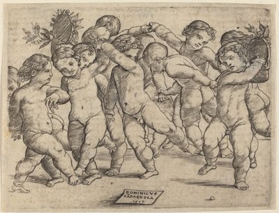 Twaalf Kinderen die Dansen door Domenico Campagnola