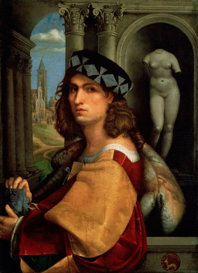 Portret van een man, zelfportret, 1512 door Domenico Capriolo