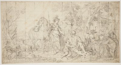 Erminia en de herders door Domenico Corvi