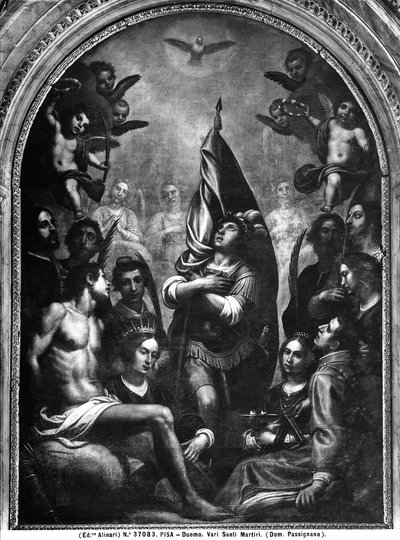 De Martelaar-Heiligen in Aanbidding van de Heilige Geest, 1603 door Domenico Cresti