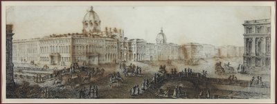 Nevsky Prospekt bij het Catharinakanaal in Sint-Petersburg door Domenico Felice Lamoni